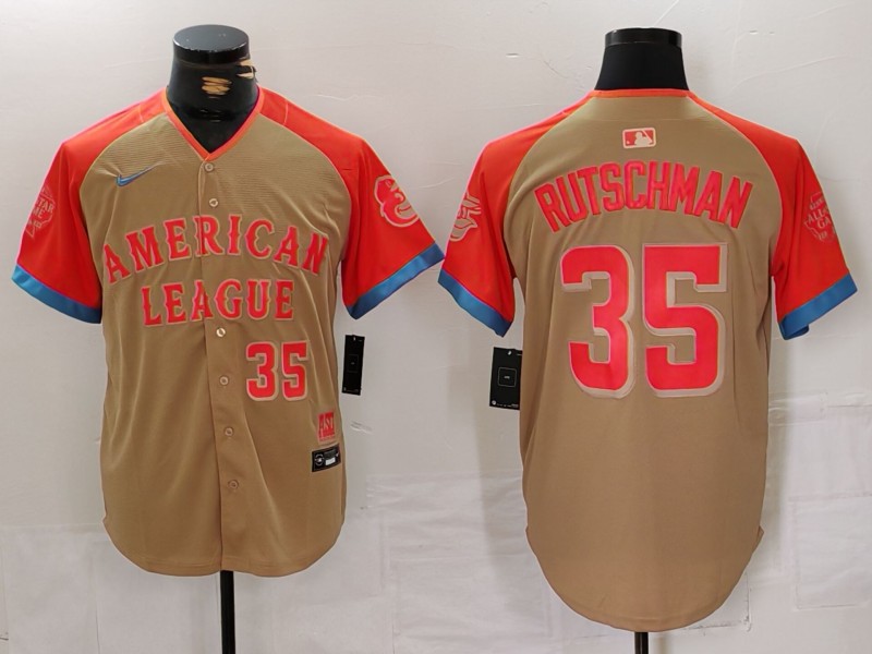 Men Baltimore Orioles #35 Rutschman Orange All star 2024 Nike MLB Jersey style 5->baltimore orioles->MLB Jersey
